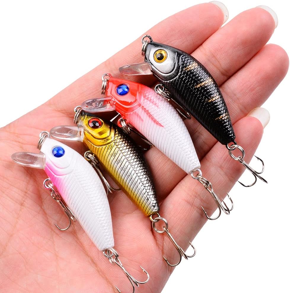 Fishing Lures Kit Mixed Including Minnow Popper Crank Baits with Hooks for Saltwater Freshwater Trout Bass Salmon Fishing - Image 4